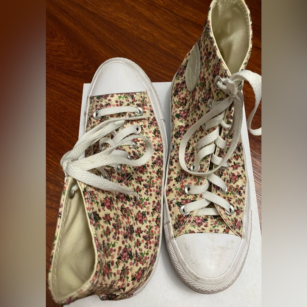 Converse Floral Printed High Top Shoes